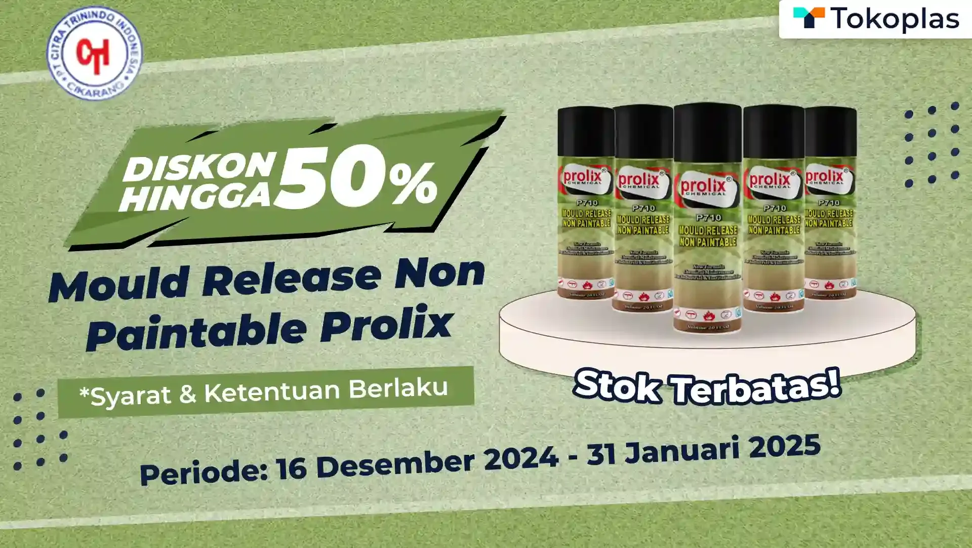 PROMO SPESIAL MOULD RELEASE: HEMAT HINGGA 50%!