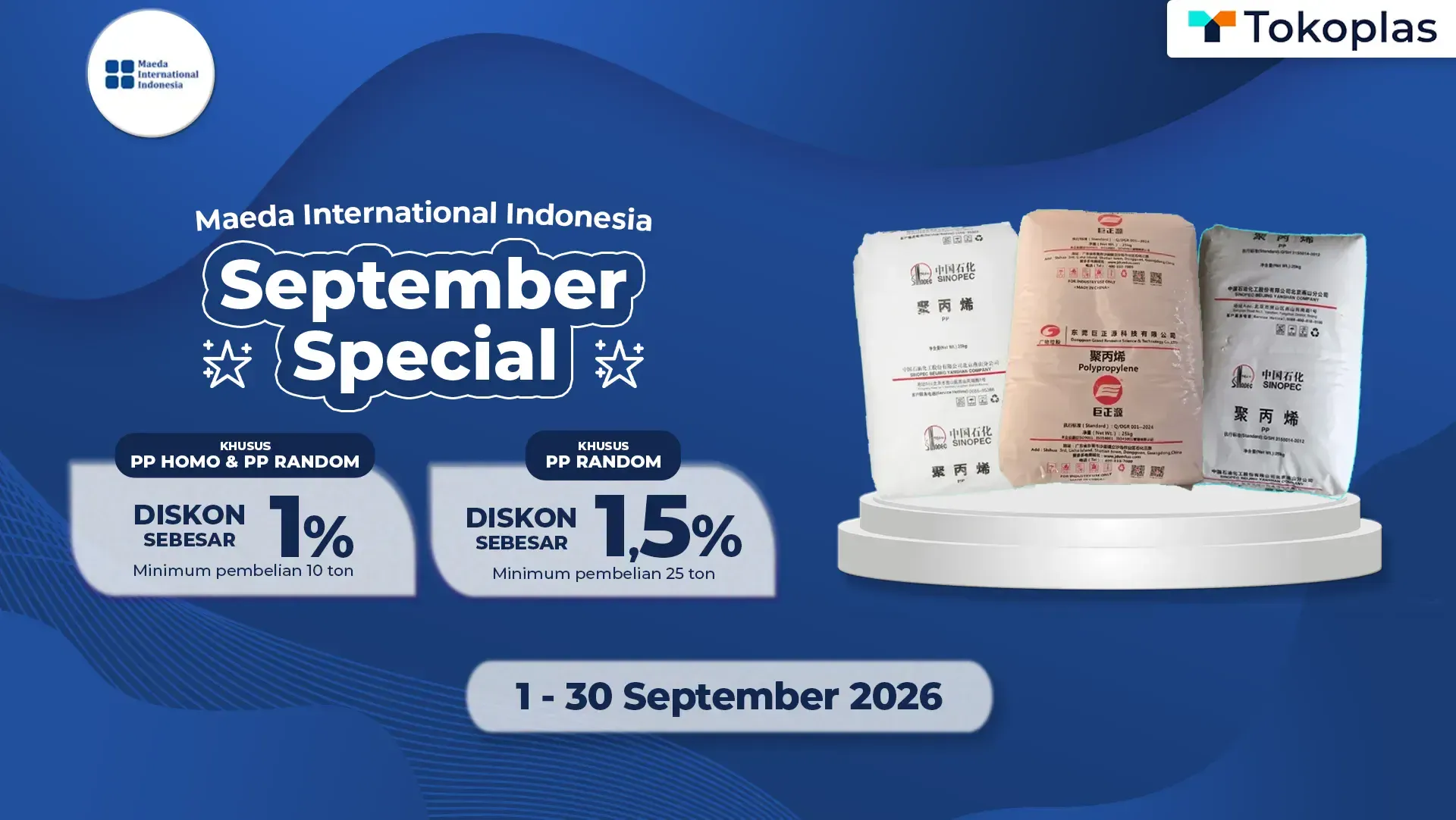 Maeda International Indonesia September Special - Diskon PP hingga 1,5%
