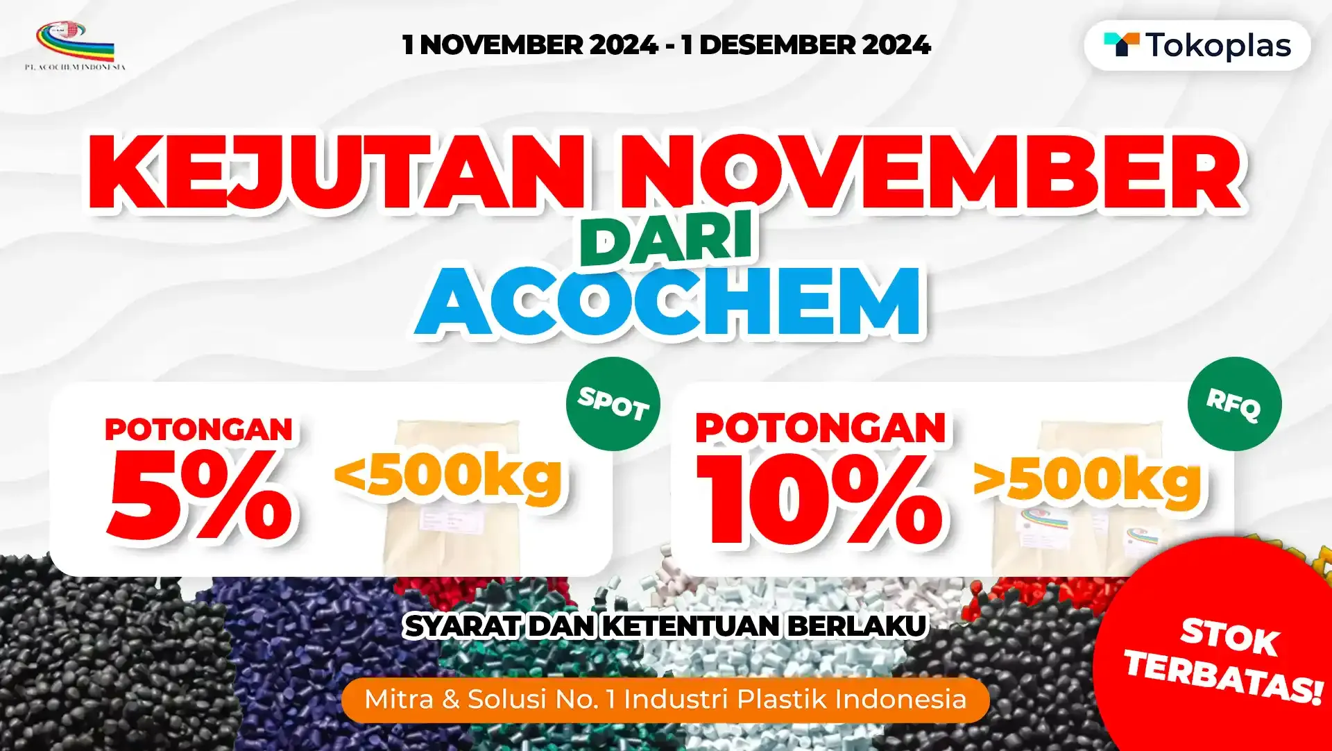KEJUTAN NOVEMBER DARI ACOCHEM : PROMO MASTERBATCH