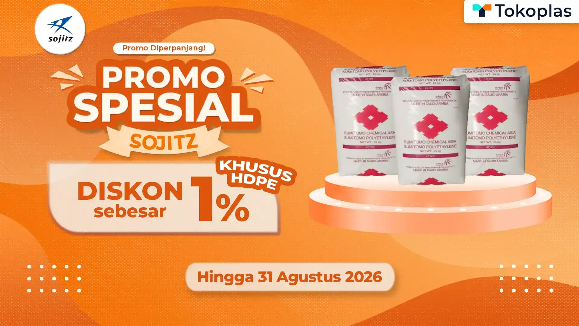 PROMO SPESIAL SOJITZ - DISKON 1% HDPE