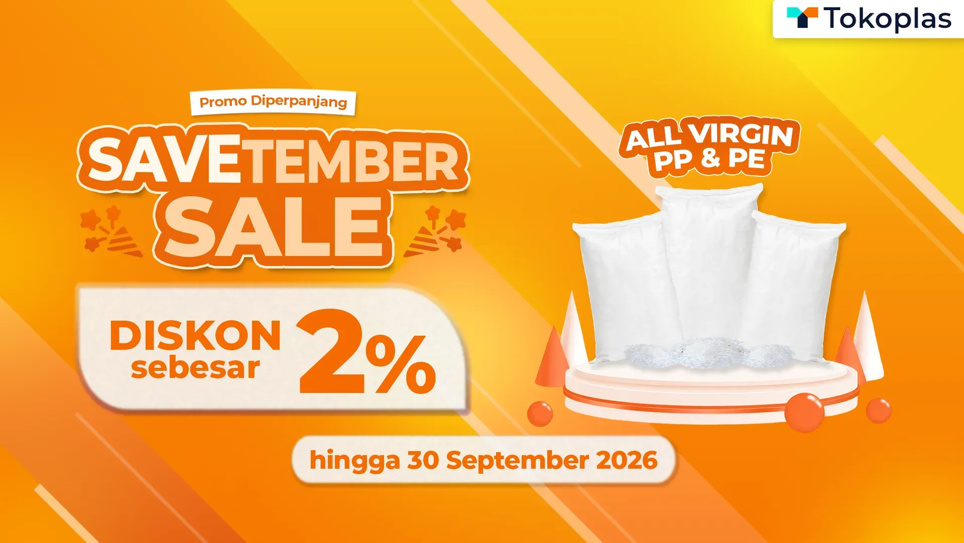 SAVETEMBER SALE - DISKON 2% PP & PE
