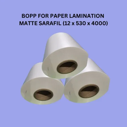 Beli BOPP FOR PAPER LAMINATION MATTE SARAFIL (12 x 530 x 4000)  - Tokoplas Ecommerce Indonesia
